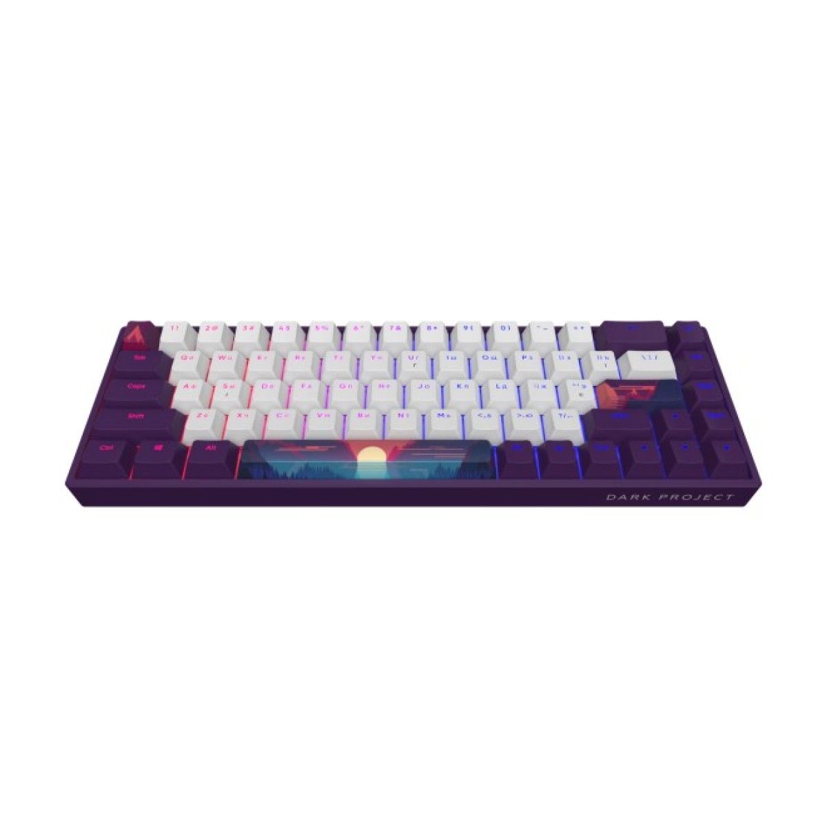 Клавіатура Dark Project Sunrise PBT RGB Mech G3MS Sapphire USB Violet/White (DPP68_GSH_SUNR_ANSI_UA) 98_98.jpg - фото 6