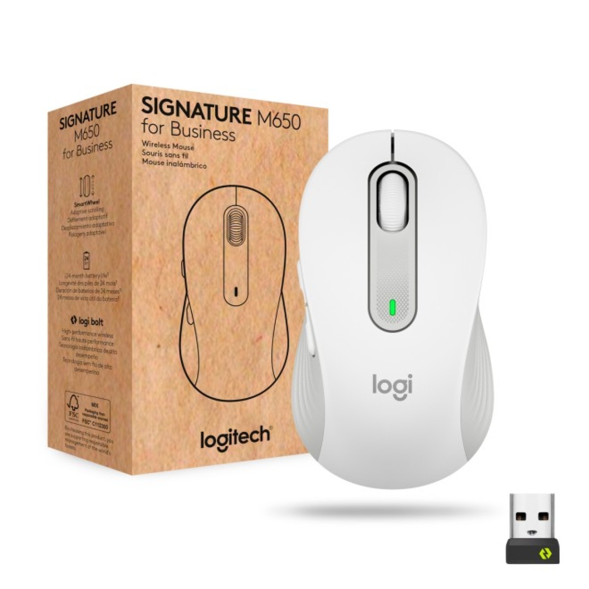 Мышка Logitech Signature M650 L Wireless Mouse for Business Off-White (910-006349) 256_256.jpg