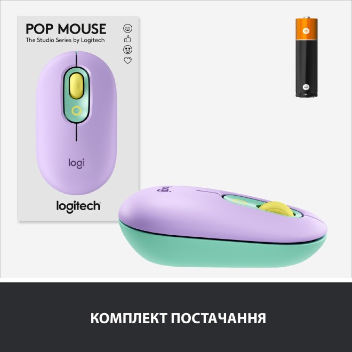 Мышка Logitech POP Mouse Bluetooth Daydream Mint (910-006547) 98_98.jpg - фото 3