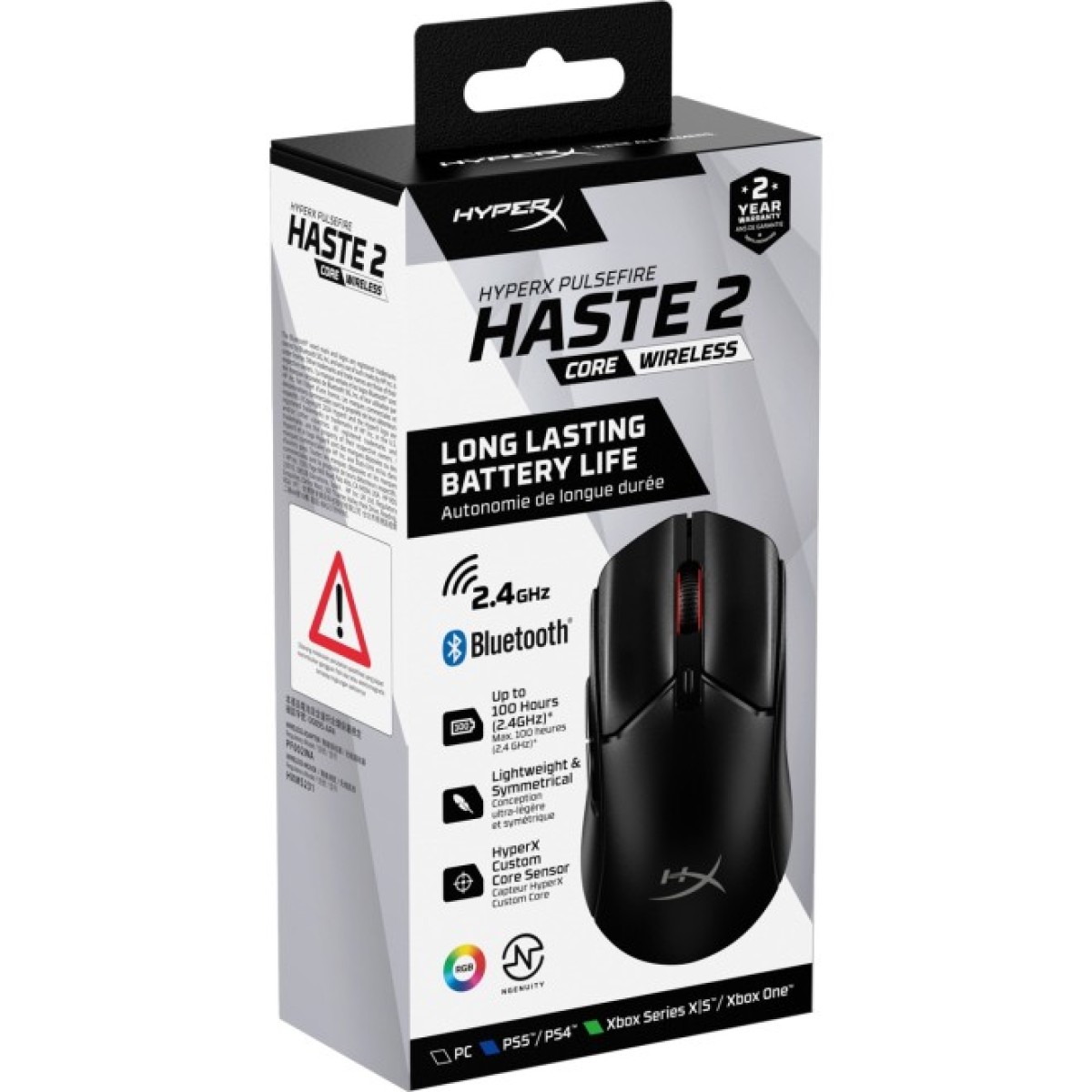 Мишка HyperX Pulsefire Haste 2 Core Wireless Black (8R2E6AA) 98_98.jpg - фото 12