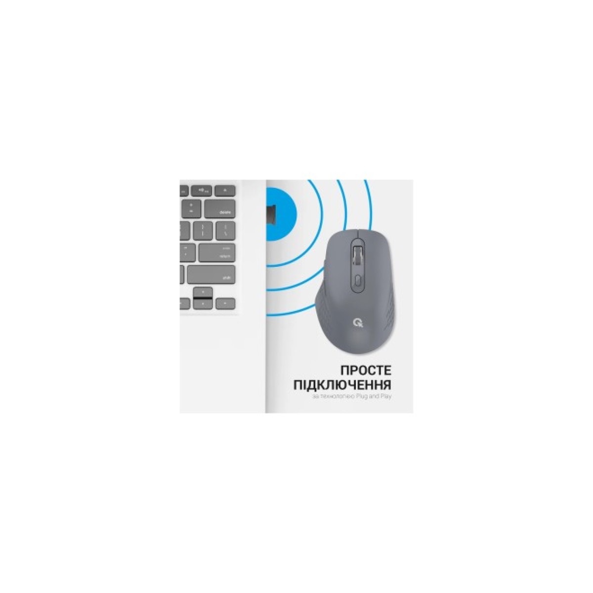 Мишка OfficePro M230G Silent Click Wireless/Bluetooth Gray (M230G) 98_98.jpg - фото 9