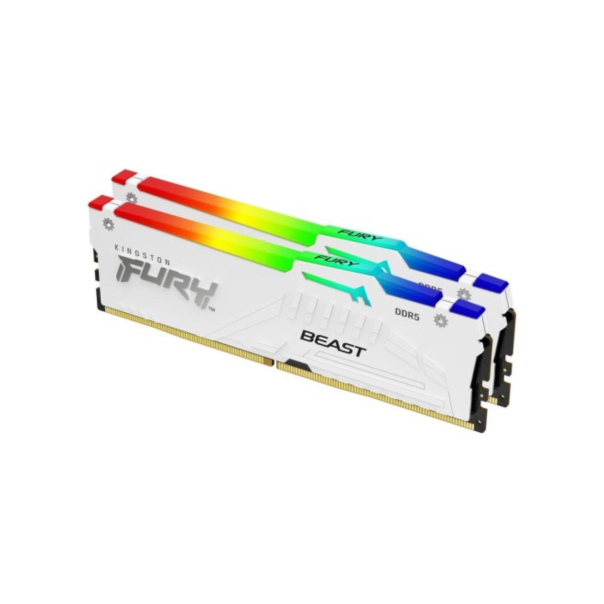 Модуль пам'яті для комп'ютера DDR5 64GB (2x32GB) 6400 MHz Beast White RGB EXPO Kingston Fury (ex.HyperX) (KF564C32BWEAK2-64) 98_98.jpg - фото 2