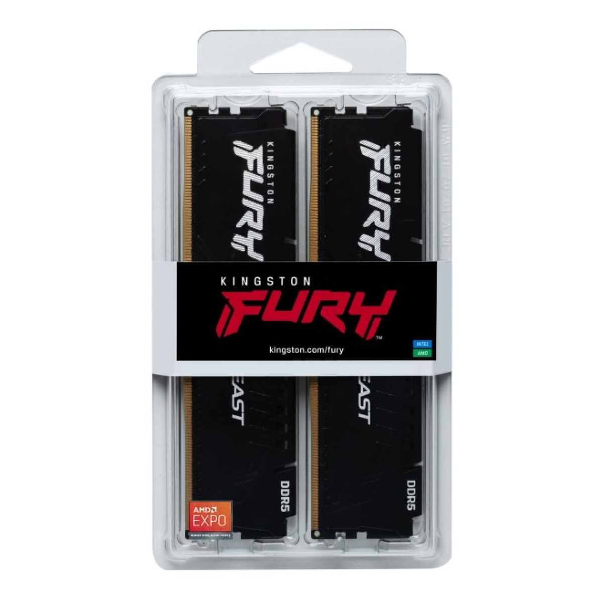 Модуль пам'яті для комп'ютера DDR5 32GB (2x16GB) 6800 MHz Beast Black EXPO Kingston Fury (ex.HyperX) (KF568C34BBEK2-32) 98_98.jpg - фото 4