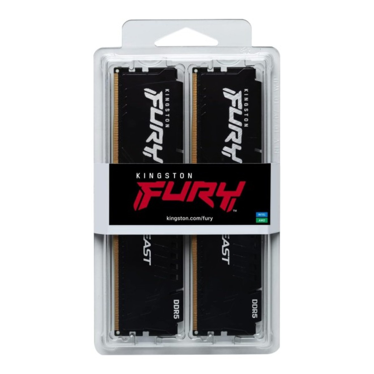 Модуль пам'яті для комп'ютера DDR5 128GB (4x32GB) 5600 MHz Beast Black XMP Kingston Fury (ex.HyperX) (KF556C40BBK4-128) 98_98.jpg - фото 3