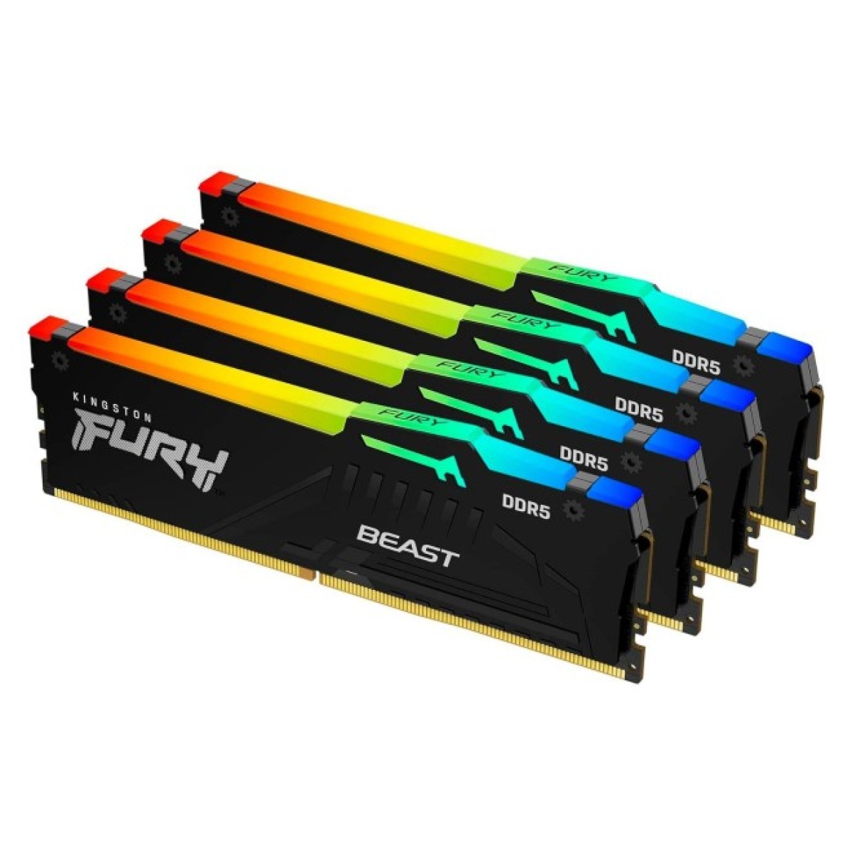 Модуль пам'яті для комп'ютера DDR5 128GB (4x32GB) 5600 MHz Beast RGB XMP Kingston Fury (ex.HyperX) (KF556C40BBAK4-128) 98_98.jpg - фото 2