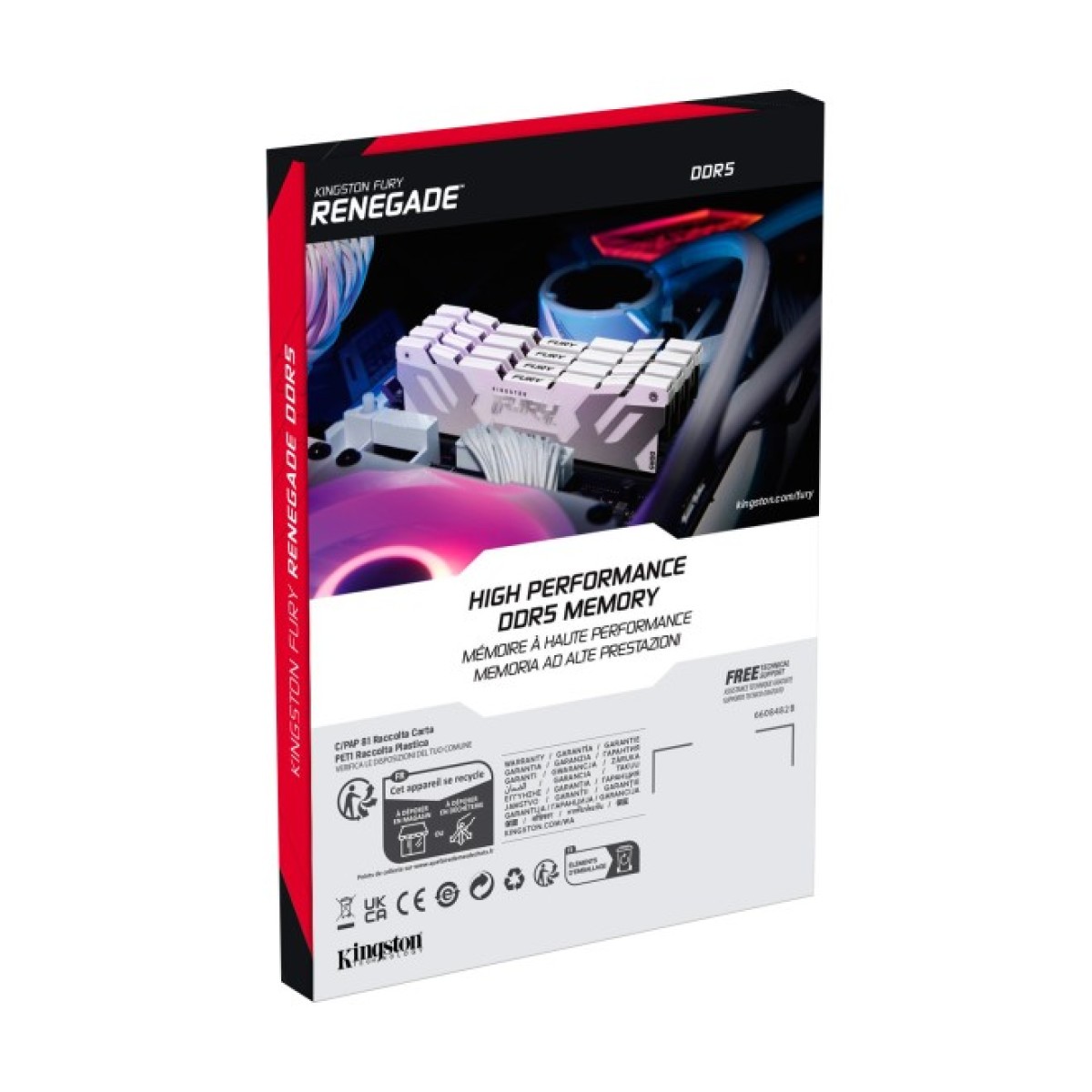 Модуль пам'яті для комп'ютера DDR5 32GB (2x16GB) 7200 MHz Renegade White XMP Kingston Fury (ex.HyperX) (KF572C38RWK2-32) 98_98.jpg - фото 5