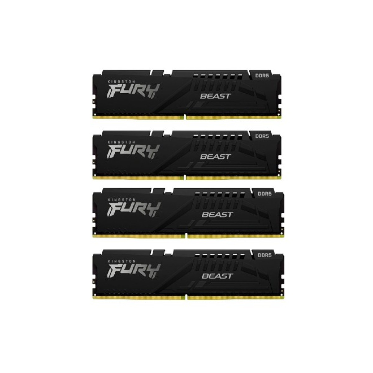 Модуль памяти для компьютера DDR5 128GB (4x32GB) 5600 MHz Beast Black XMP Kingston Fury (ex.HyperX) (KF556C40BBK4-128) 98_98.jpg - фото 1