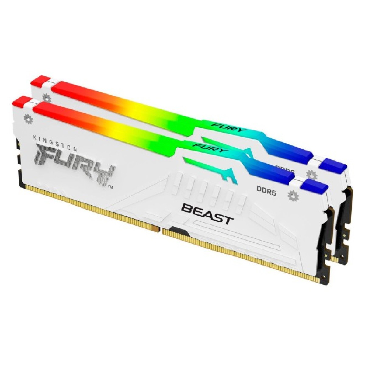 Модуль пам'яті для комп'ютера DDR5 32GB (2x16GB) 6800 MHz Beast White RGB XMP Kingston Fury (ex.HyperX) (KF568C34BWAK2-32) 98_98.jpg - фото 3