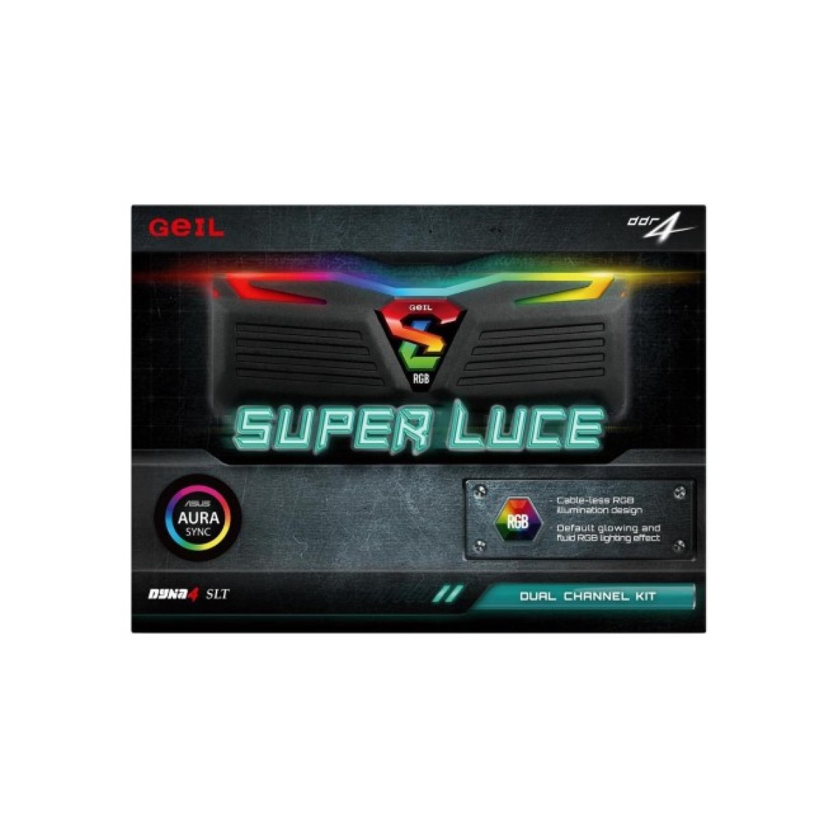 Модуль памяти для компьютера DDR4 8GB (2x4GB) 2400 MHz Super LUCE RGB Geil (GLS48GB2400C16DC) 98_98.jpg - фото 2