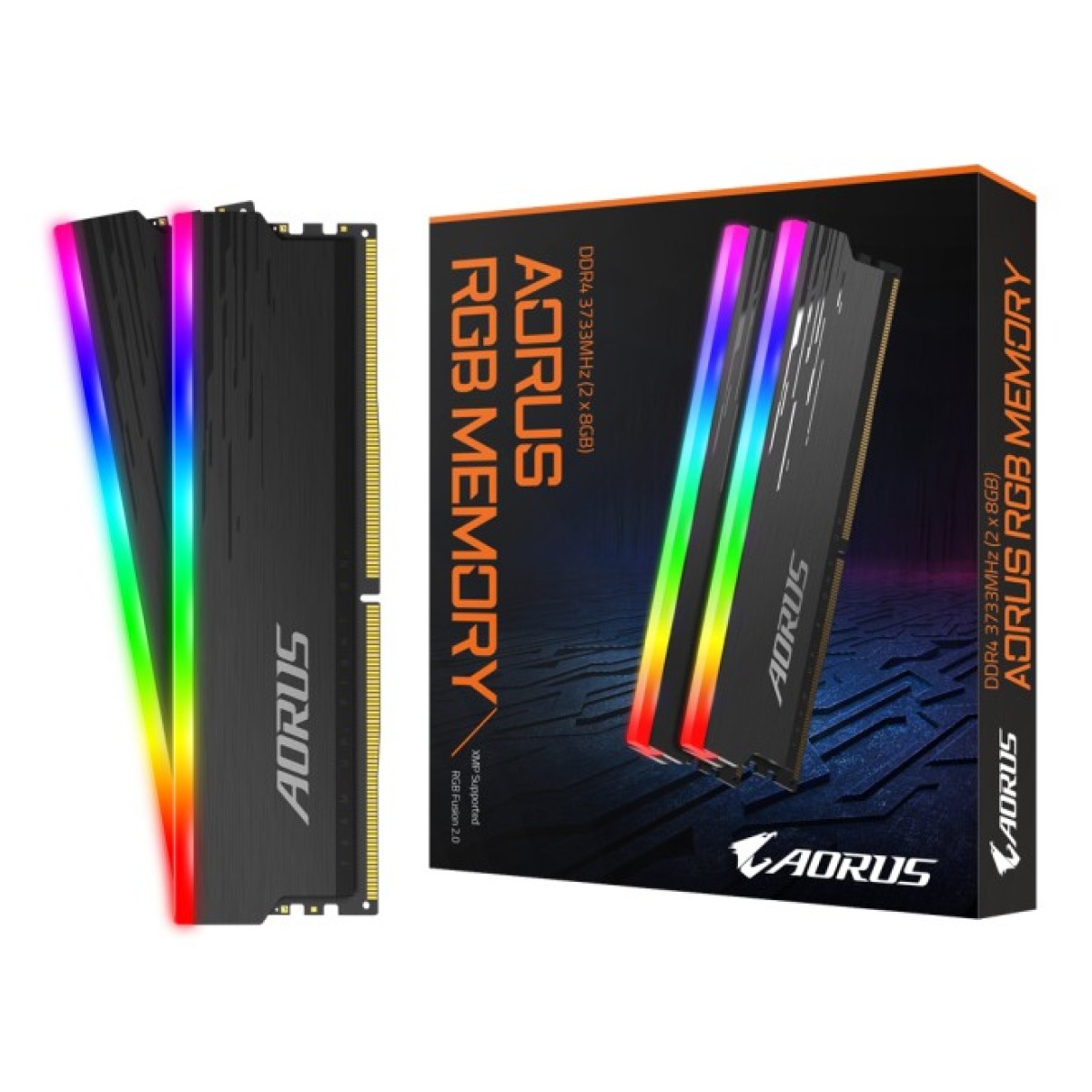 Модуль памяти для компьютера DDR4 16GB (2x8GB) 3733 MHz AORUS RGB Memory boost GIGABYTE (GP-ARS16G37) 256_256.jpg