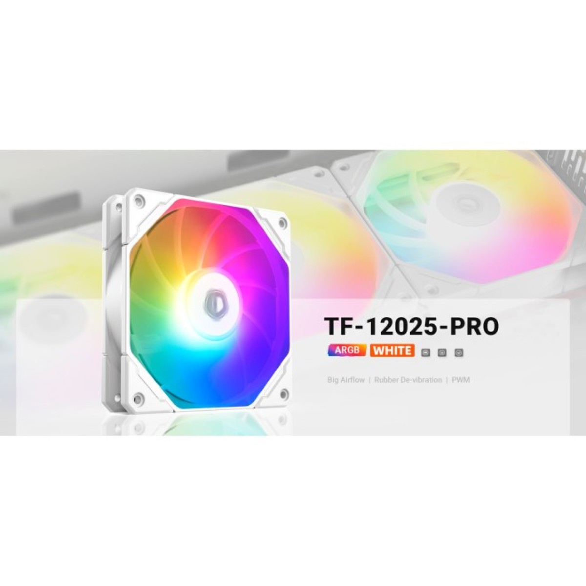 Кулер для корпуса ID-Cooling Вентилятор ID-Cooling TF-12025-Pro ARGB White (TF-12025-PRO-ARGB-WHITE) 98_98.jpg - фото 6