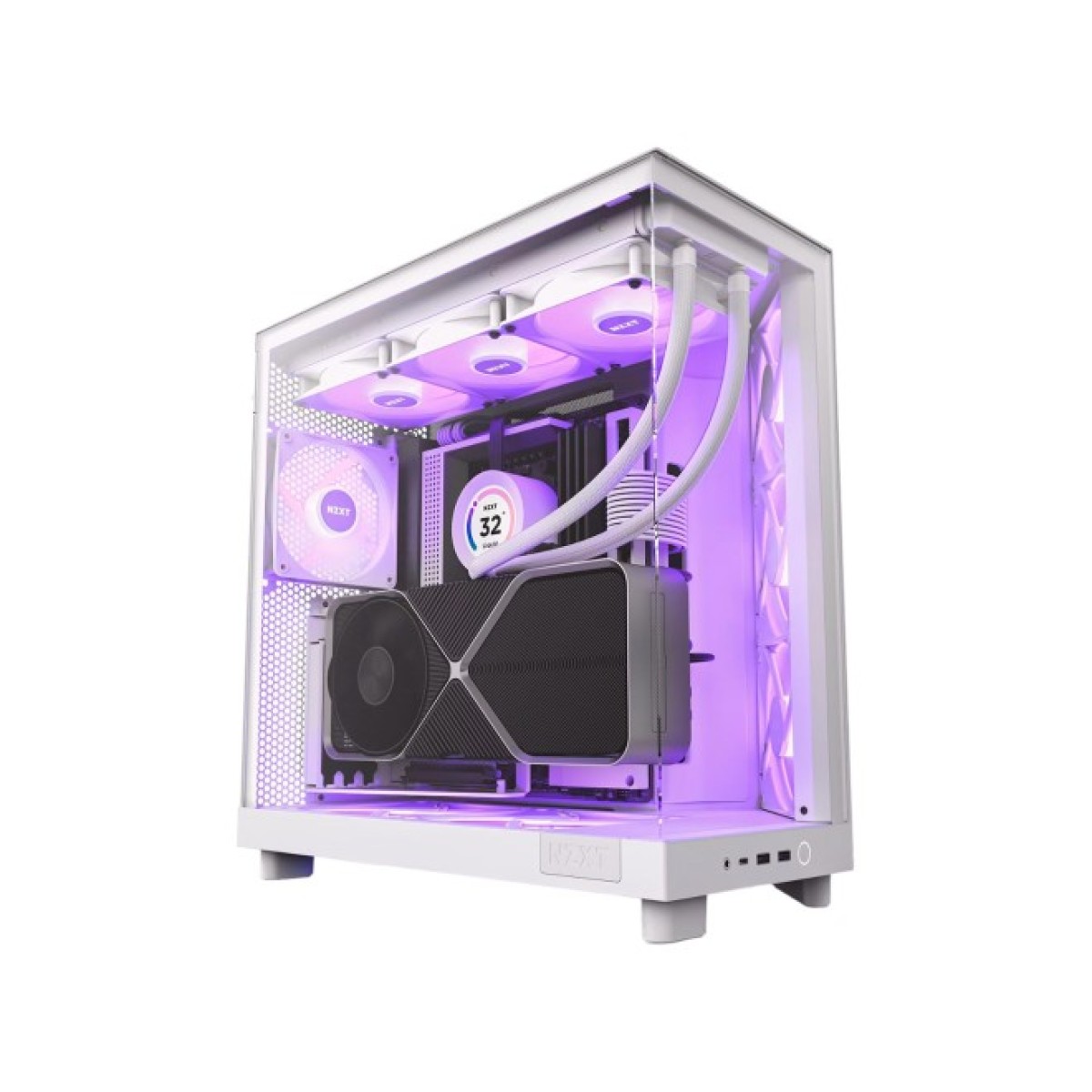 Корпус NZXT H6 Flow RGB All White (CC-H61FW-R1) 98_98.jpg - фото 5