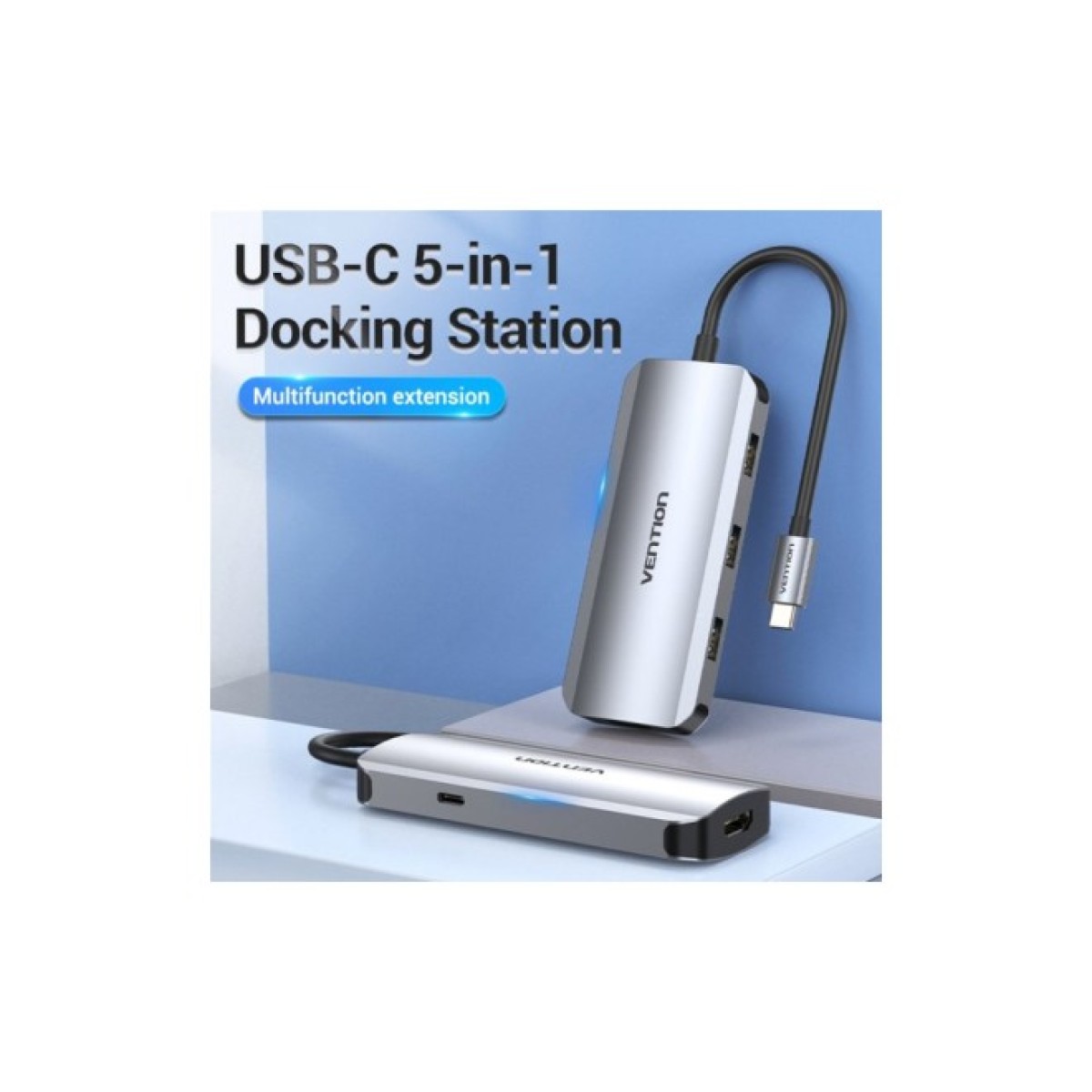 Концентратор Vention USB3.1 Type-C --> HDMI/USB 3.0x3/PD 100W Hub 5-in-1 (TODHB) 98_98.jpg - фото 8