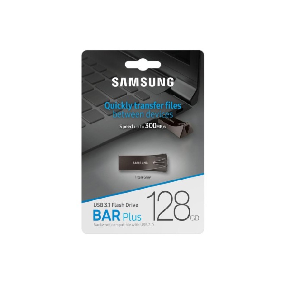 USB флеш накопитель Samsung 128GB Bar Plus Black USB 3.1 (MUF-128BE4/APC) 98_98.jpg - фото 2