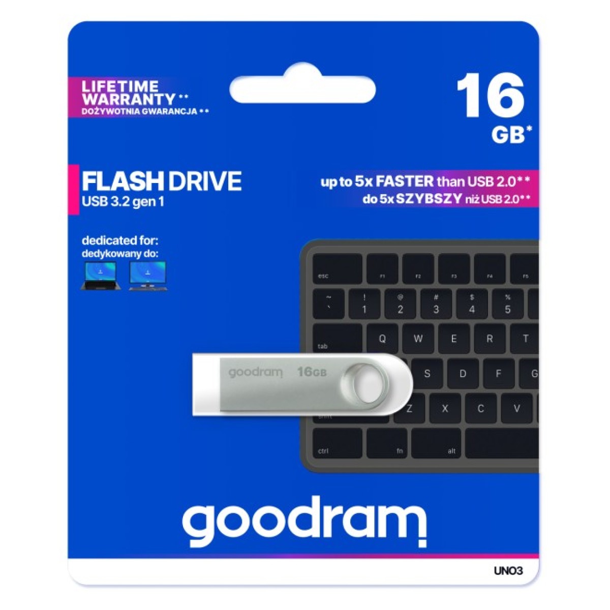 USB флеш накопичувач Goodram 16GB UNO3 Steel USB 3.2 (UNO3-0160S0R11) 98_98.jpg - фото 3