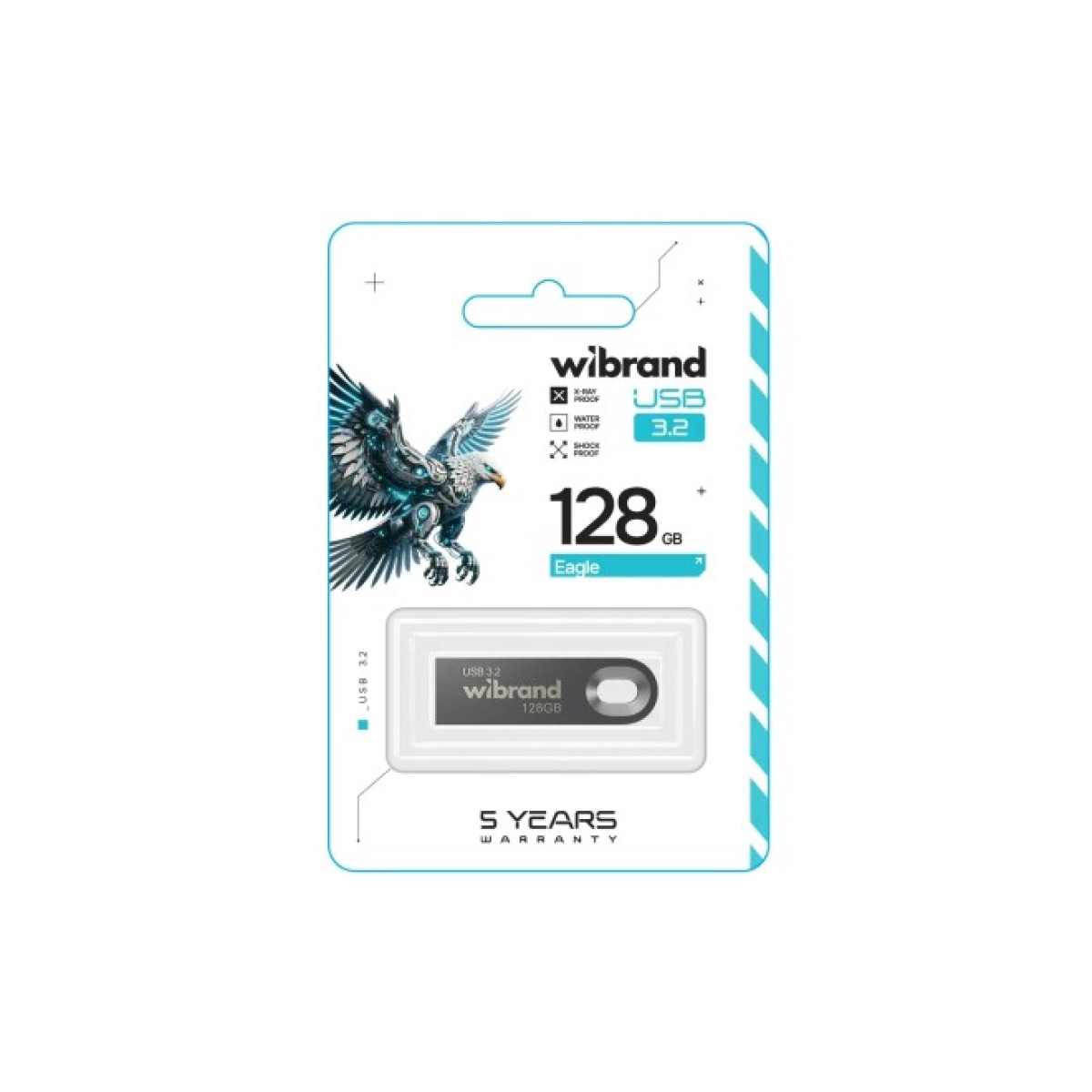 USB флеш накопитель Wibrand 128GB Eagle Grey USB 3.2 Gen 1 (USB 3.0) (WI3.2/EA128U10G) 98_98.jpg - фото 2