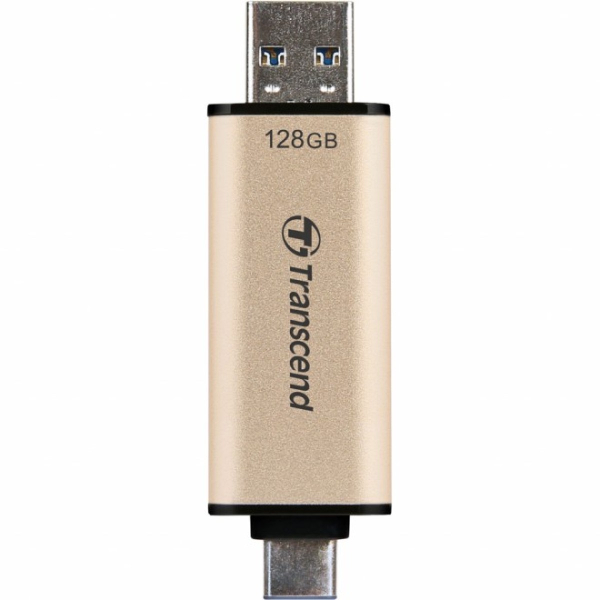 USB флеш накопичувач Transcend 128GB JetFlash 930 Gold-Black USB 3.2/Type-C (TS128GJF930C) 98_98.jpg - фото 4