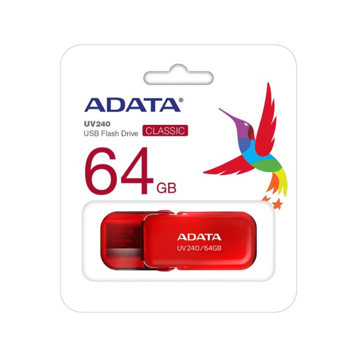 USB флеш накопитель ADATA 64GB AUV 240 Red USB 2.0 (AUV240-64G-RRD) 98_98.jpg - фото 2