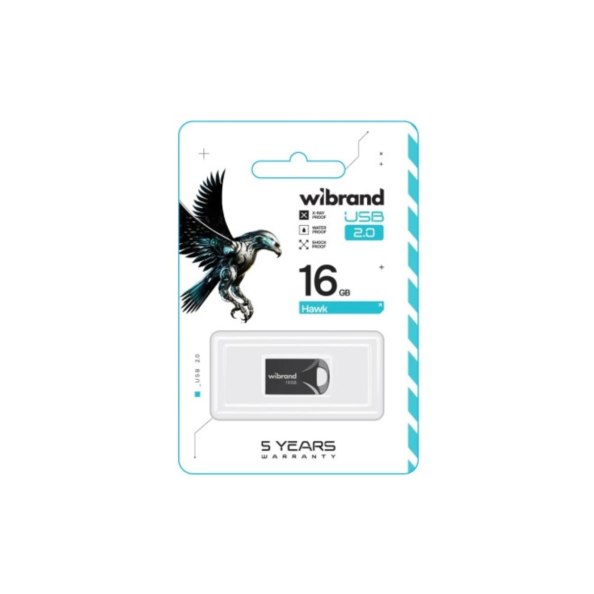 USB флеш накопичувач Wibrand 16GB Hawk Black USB 2.0 (WI2.0/HA16M1B) 98_98.jpg - фото 2