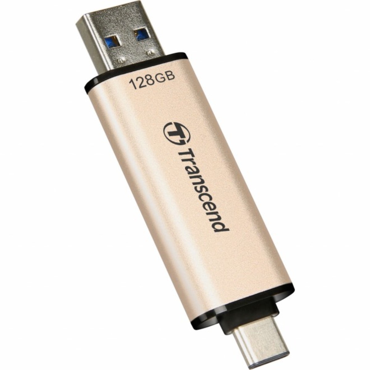 USB флеш накопичувач Transcend 128GB JetFlash 930 Gold-Black USB 3.2/Type-C (TS128GJF930C) 98_98.jpg - фото 5