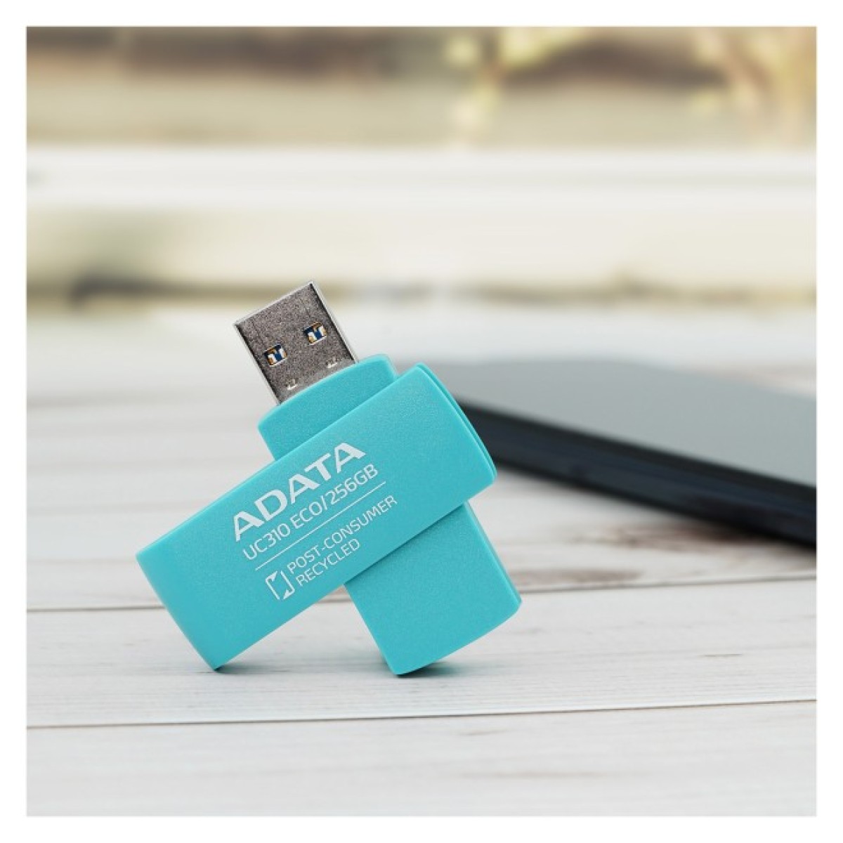 USB флеш накопичувач ADATA 256GB UC310 Eco Green USB 3.2 (UC310E-256G-RGN) 98_98.jpg - фото 4