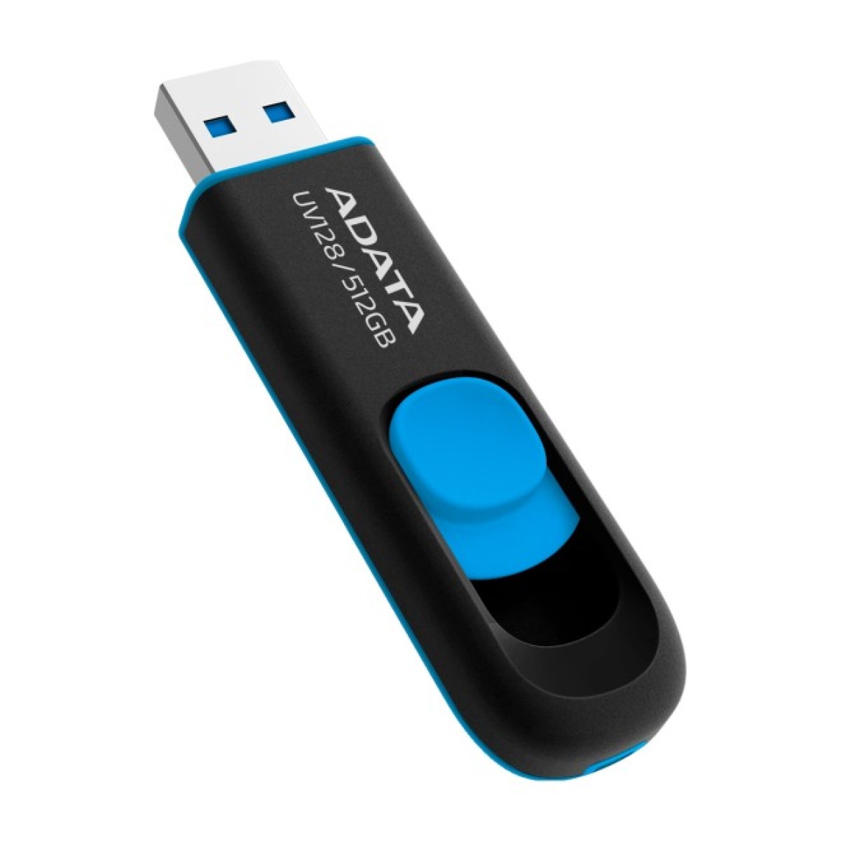 USB флеш накопичувач ADATA 512GB AUV 128 Black/Blue USB 3.2 (AUV128-512G-RBE) 98_98.jpg - фото 1