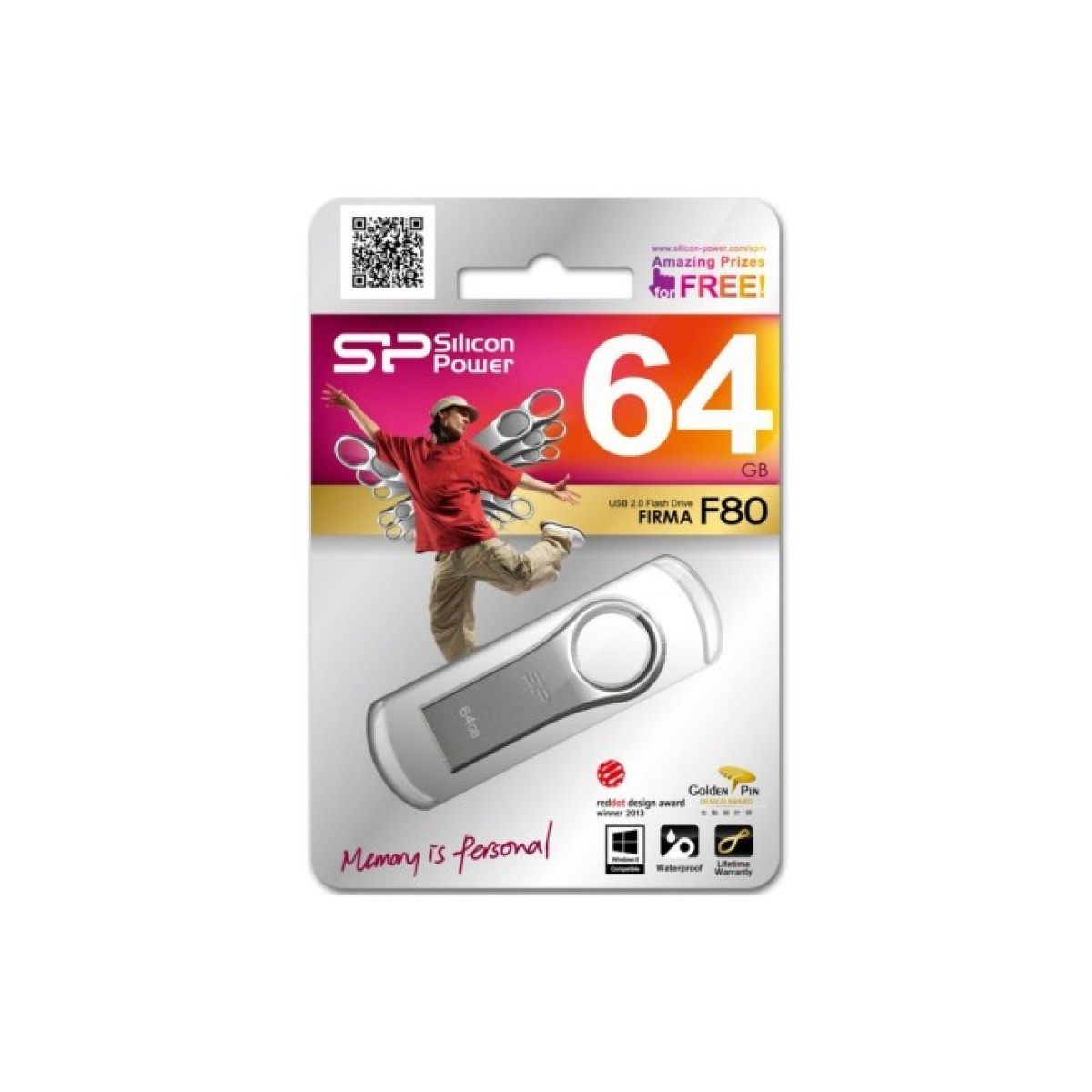 USB флеш накопитель Silicon Power 64GB Firma F80 Silver USB 2.0 (SP064GBUF2F80V1S) 98_98.jpg - фото 3