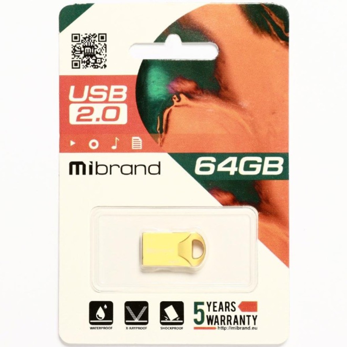 USB флеш накопитель Mibrand 64GB Hawk Gold USB 2.0 (MI2.0/HA64M1G) 98_98.jpg - фото 2