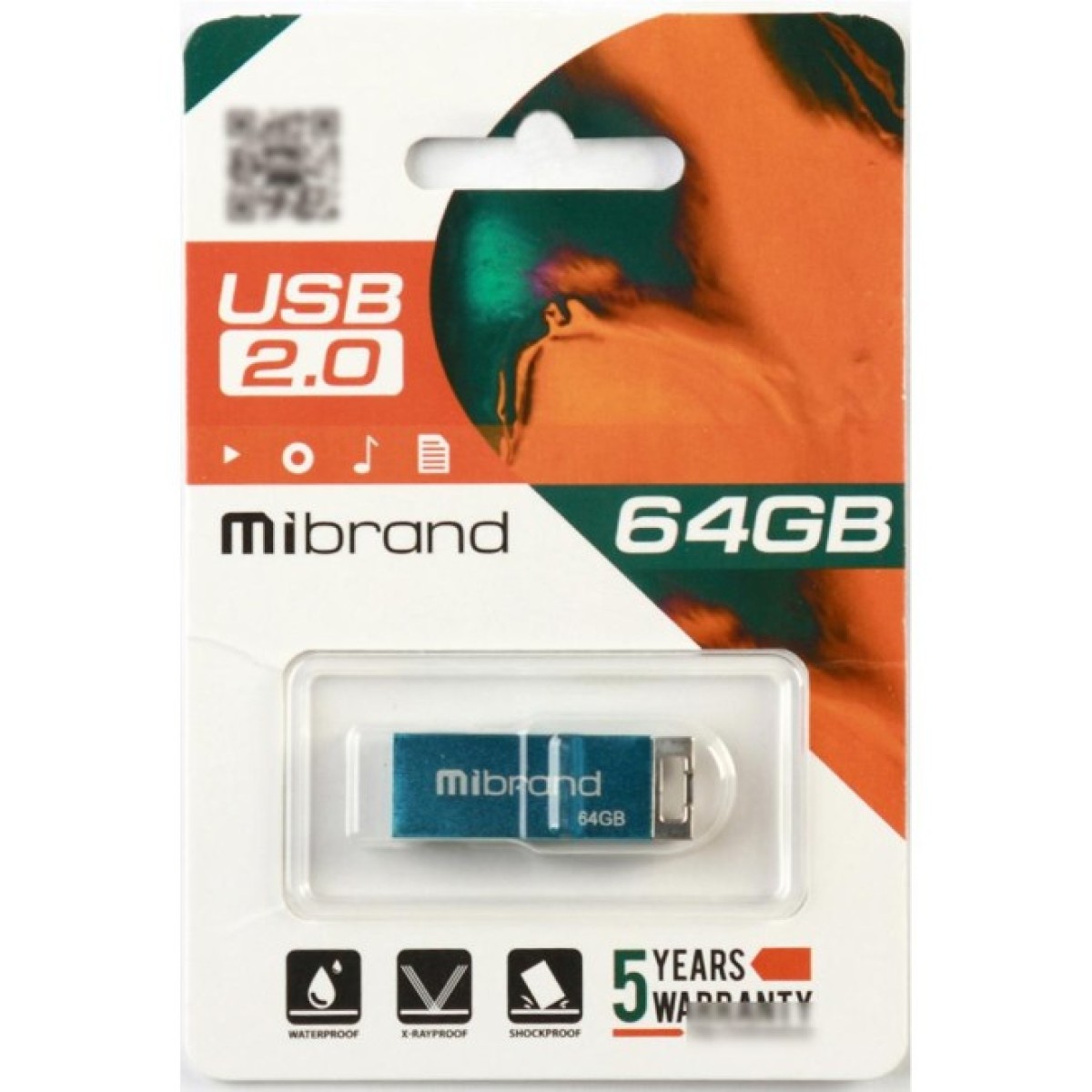 USB флеш накопитель Mibrand 64GB Сhameleon Light Blue USB 2.0 (MI2.0/CH64U6LU) 98_98.jpg - фото 2