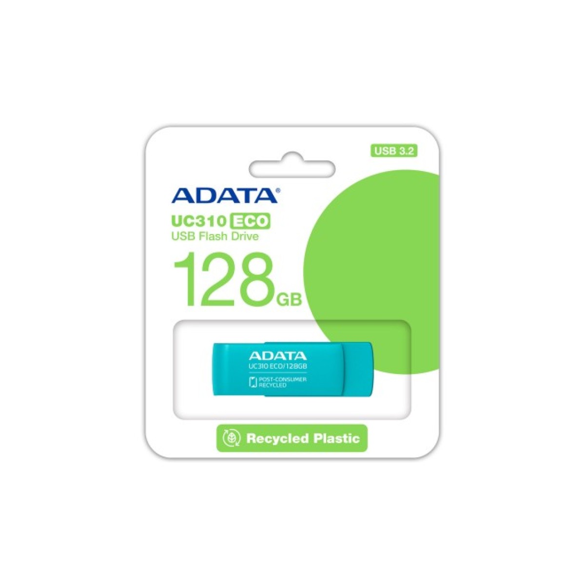 USB флеш накопичувач ADATA 128GB UC310 Eco Green USB 3.2 (UC310E-128G-RGN) 98_98.jpg - фото 2