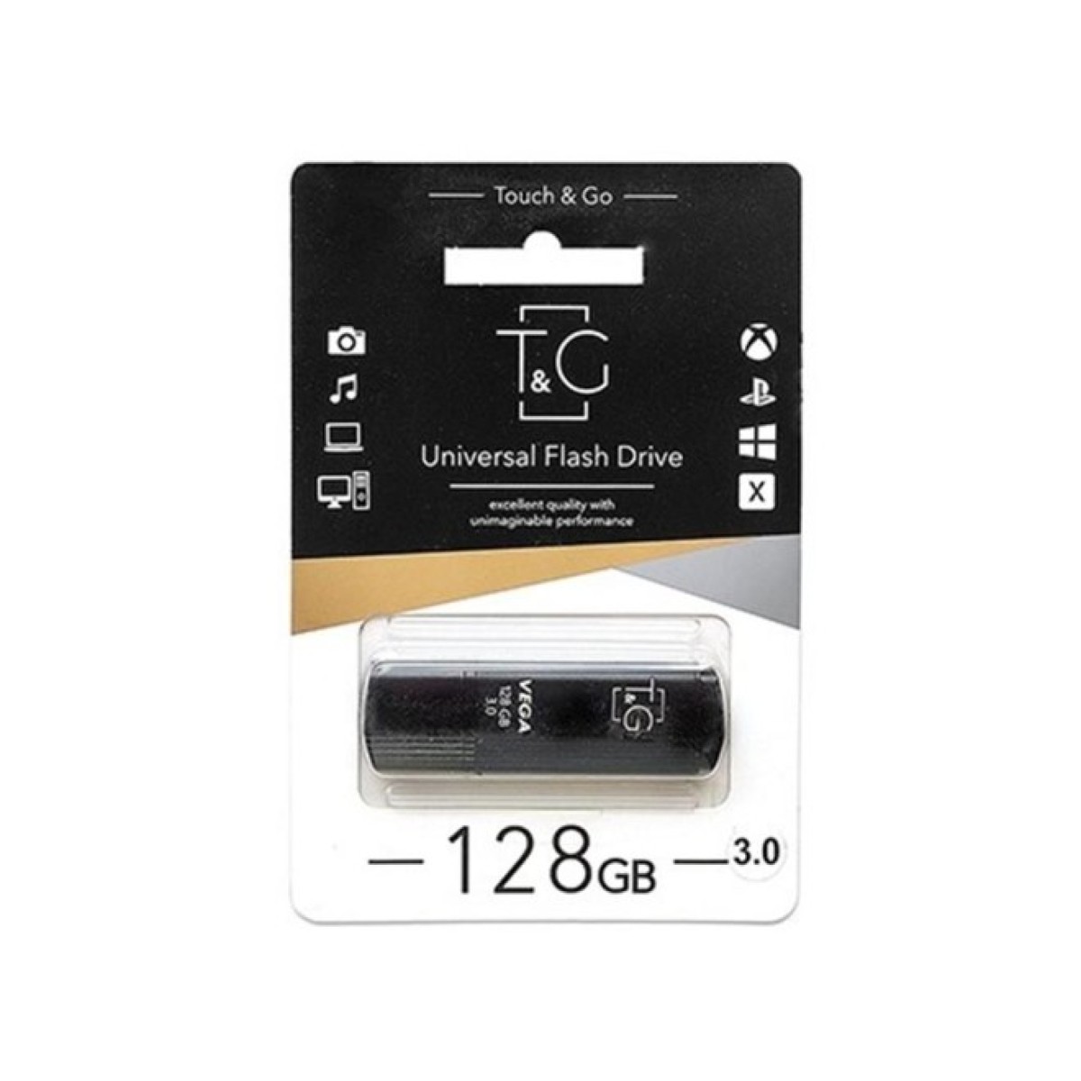 USB флеш накопитель T&G 128GB 121 Vega Series Black USB 3.0 (TG121-128GB3BK) 98_98.jpg - фото 2