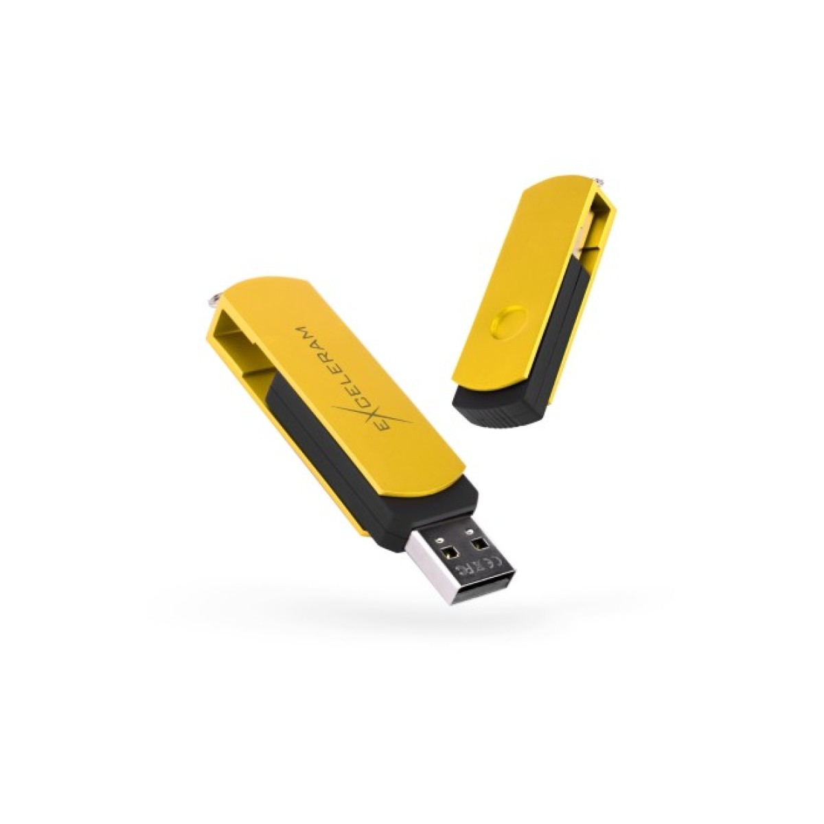 USB флеш накопичувач eXceleram 32GB P2 Series Yellow2/Black USB 2.0 (EXP2U2Y2B32) 98_98.jpg - фото 1