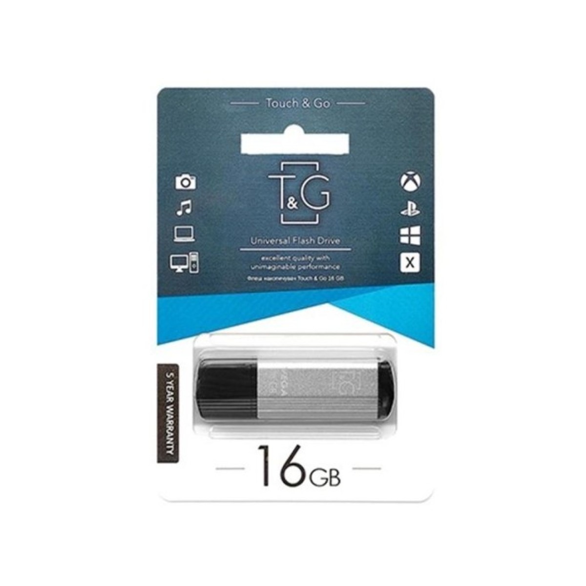 USB флеш накопитель T&G 16GB 121 Vega Series Silver USB 2.0 (TG121-16GBSL) 98_98.jpg - фото 2