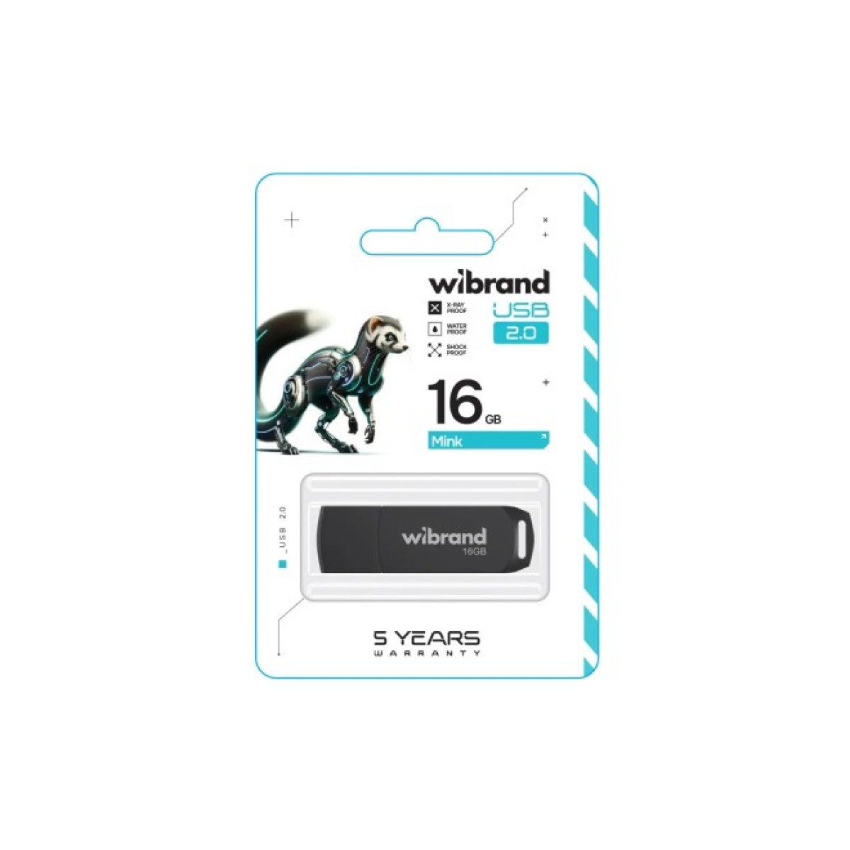 USB флеш накопитель Wibrand 16GB Mink Black USB 2.0 (WI2.0/MI16P4B) 98_98.jpg - фото 2