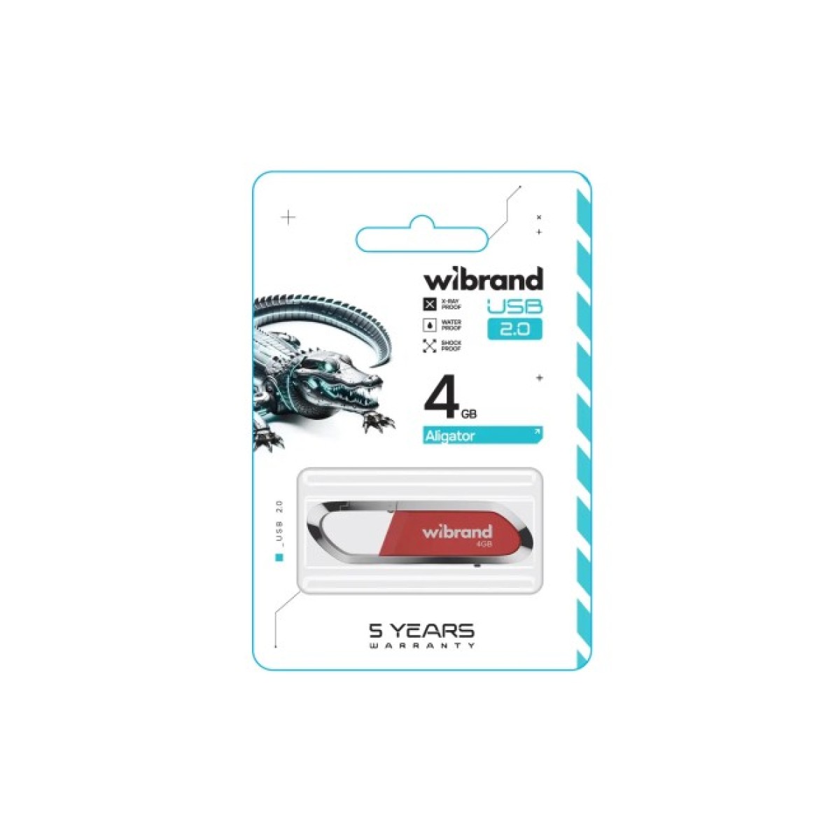 USB флеш накопитель Wibrand 4GB Aligator Red USB 2.0 (WI2.0/AL4U7DR) 98_98.jpg - фото 2