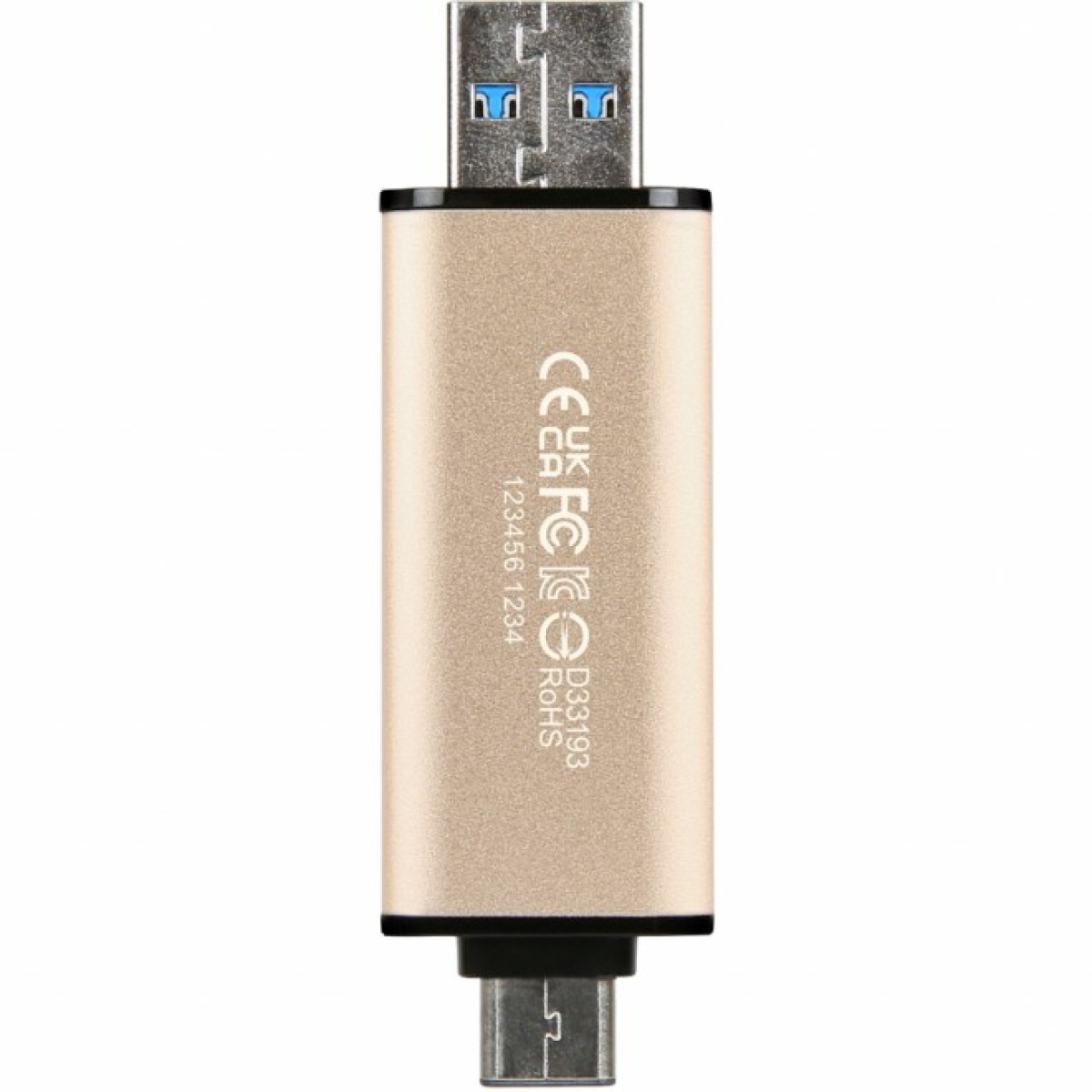 USB флеш накопичувач Transcend 128GB JetFlash 930 Gold-Black USB 3.2/Type-C (TS128GJF930C) 98_98.jpg - фото 8