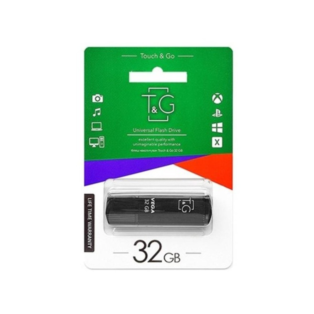 USB флеш накопичувач T&G 32GB 121 Vega Series Black USB 2.0 (TG121-32GBBK) 98_98.jpg - фото 2