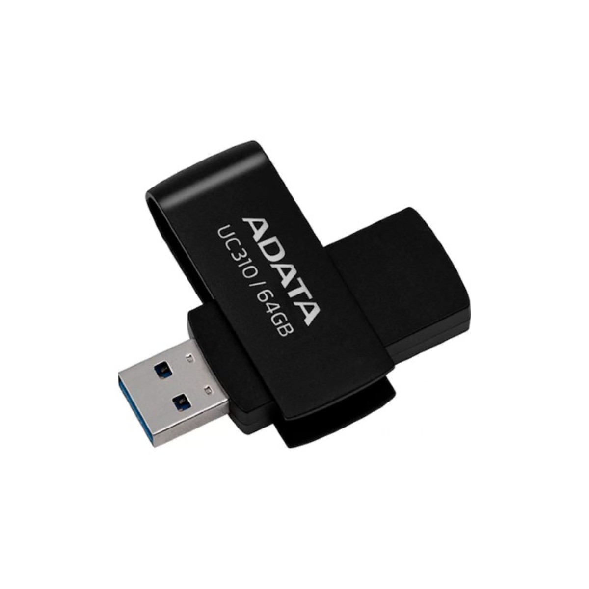 USB флеш накопитель ADATA 64GB UC310 Black USB 3.0 (UC310-64G-RBK) 98_98.jpg - фото 1