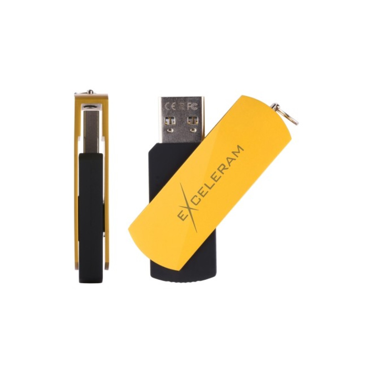 USB флеш накопичувач eXceleram 32GB P2 Series Yellow2/Black USB 2.0 (EXP2U2Y2B32) 98_98.jpg - фото 5