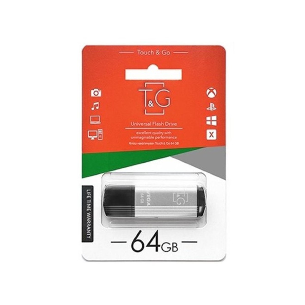 USB флеш накопичувач T&G 64GB 121 Vega Series Silver USB 2.0 (TG121-64GBSL) 98_98.jpg - фото 2