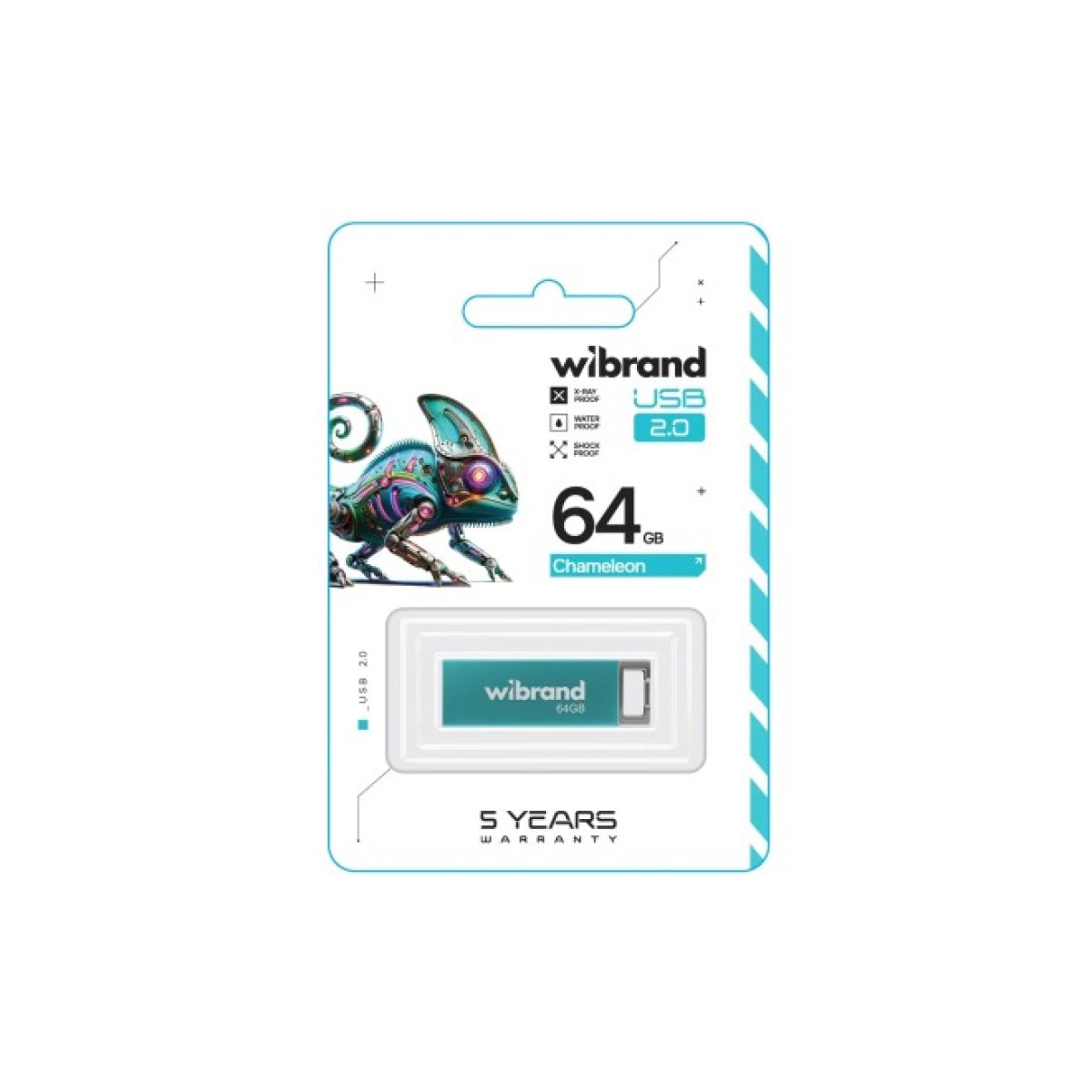 USB флеш накопитель Wibrand 64GB Chameleon Blue USB 2.0 (WI2.0/CH64U6LU) 98_98.jpg - фото 2