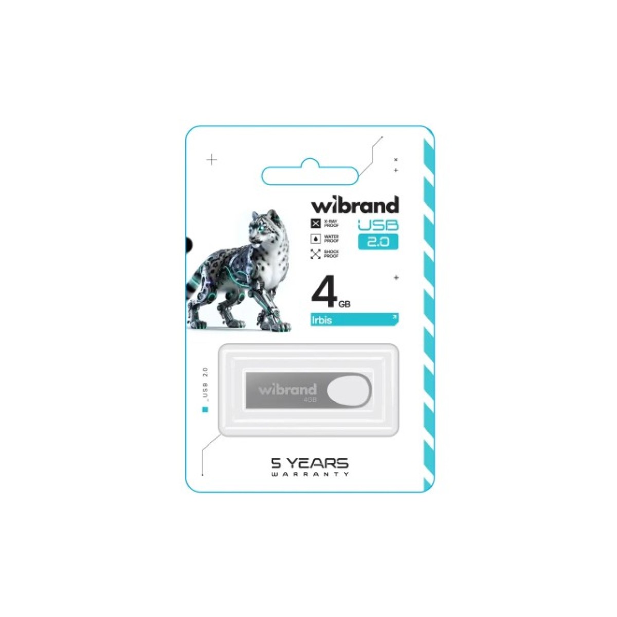 USB флеш накопичувач Wibrand 4GB Irbis Silver USB 2.0 (WI2.0/IR4U3S) 98_98.jpg - фото 2