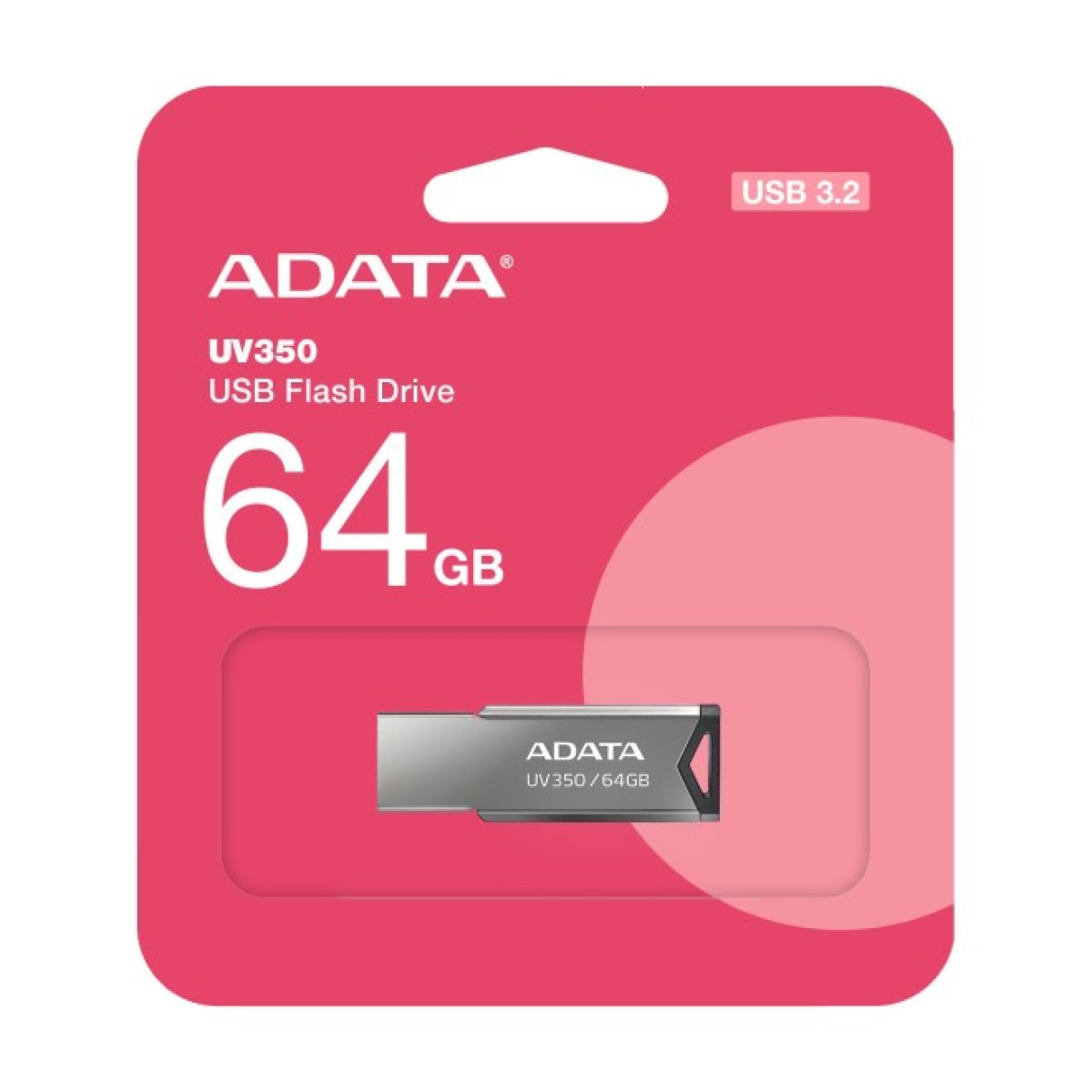 USB флеш накопитель ADATA 64GB UV350 Metallic USB 3.2 (AUV350-64G-RBK) 98_98.jpg - фото 4