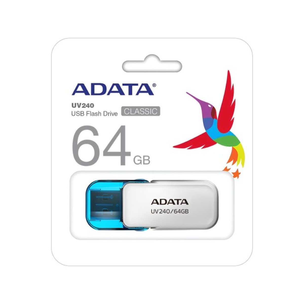 USB флеш накопитель ADATA 64GB AUV 240 White USB 2.0 (AUV240-64G-RWH) 98_98.jpg - фото 3