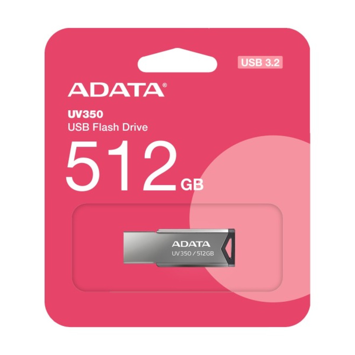 USB флеш накопитель ADATA 512GB UV350 Metallic USB 3.2 (AUV350-512G-RBK) 98_98.jpg - фото 2