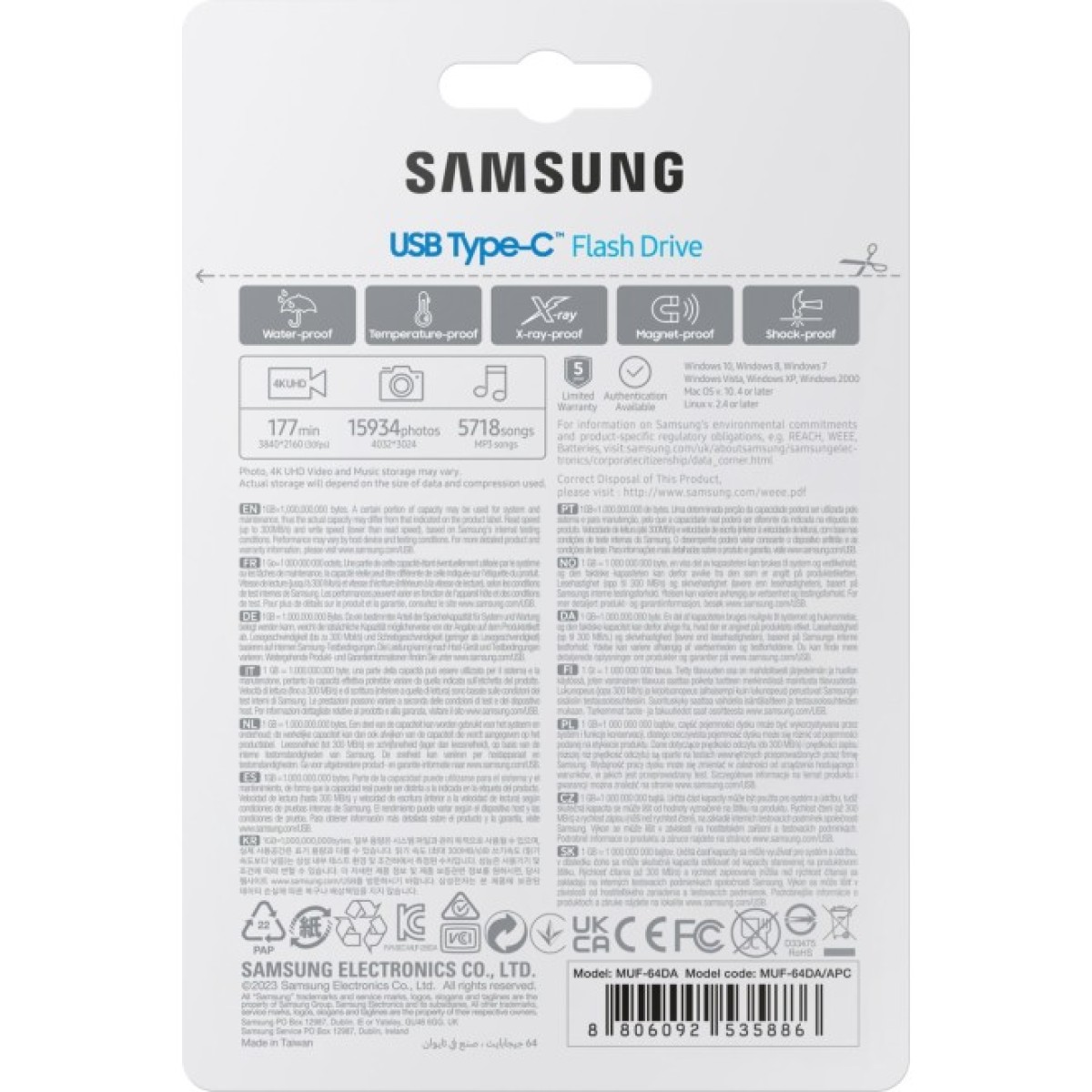 USB флеш накопичувач Samsung 64GB USB 3.2 Type-C (MUF-64DA/APC) 98_98.jpg - фото 9