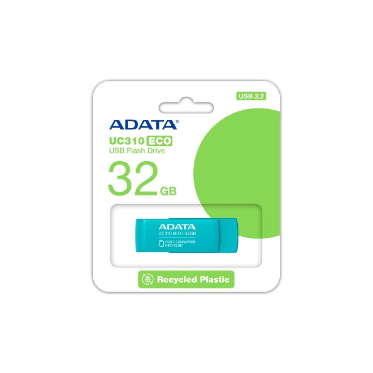 USB флеш накопитель ADATA 32GB UC310 Eco Green USB 3.2 (UC310E-32G-RGN) 98_98.jpg - фото 5