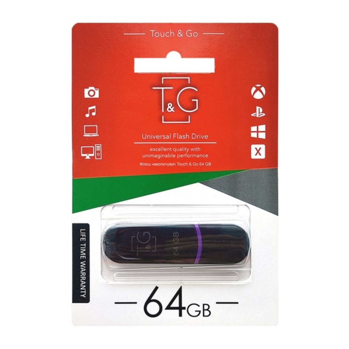 USB флеш накопичувач T&G 64GB 012 Classic Series Black USB 2.0 (TG012-64GBBK) 98_98.jpg - фото 2