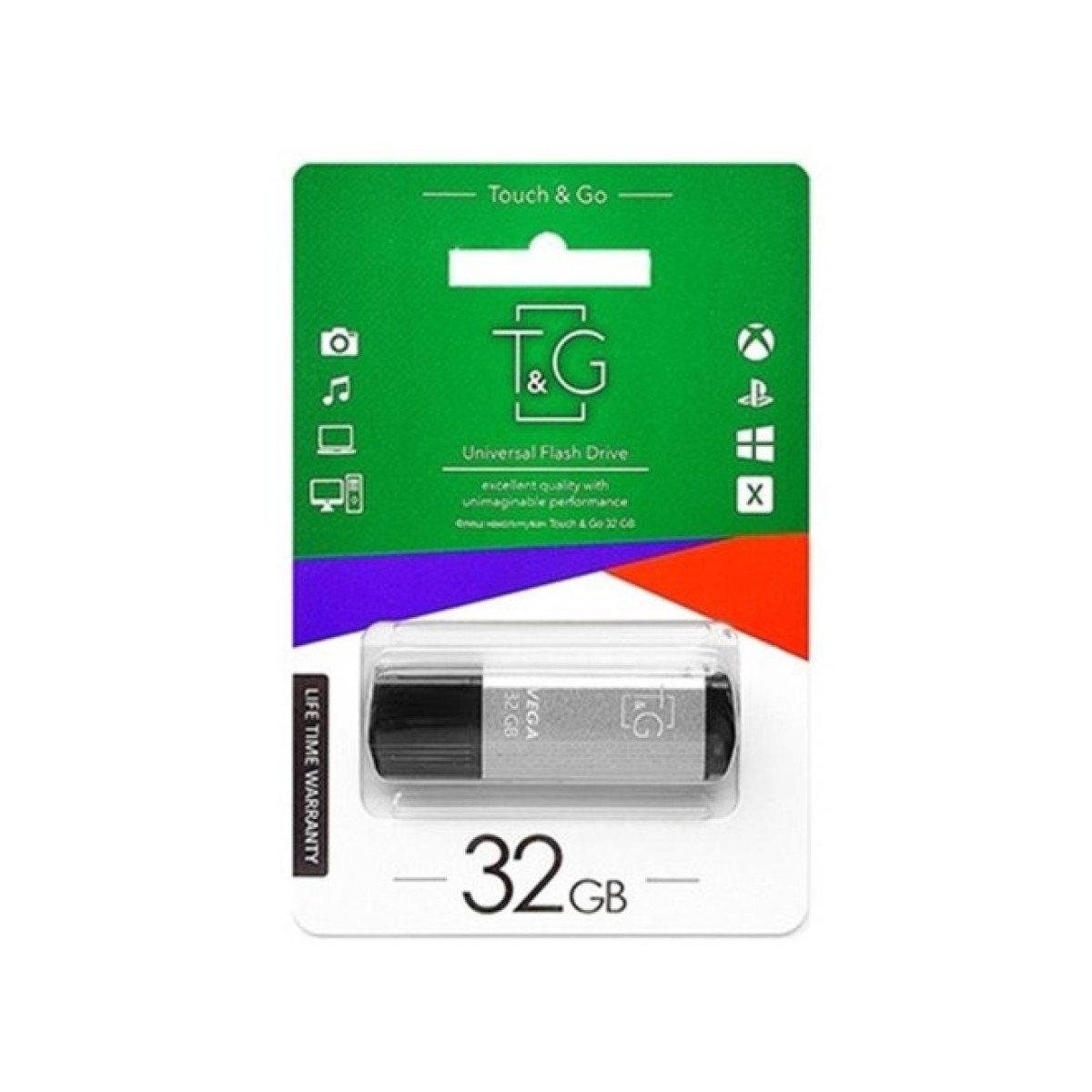 USB флеш накопитель T&G 32GB 121 Vega Series Silver USB 2.0 (TG121-32GBSL) 98_98.jpg - фото 2