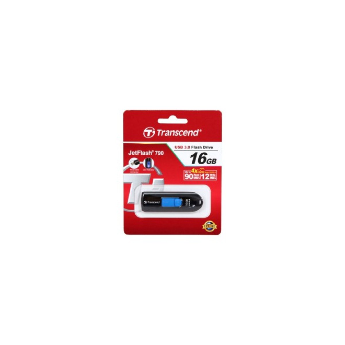 USB флеш накопитель Transcend 16GB JetFlash 790 USB 3.0 (TS16GJF790K) 98_98.jpg - фото 2